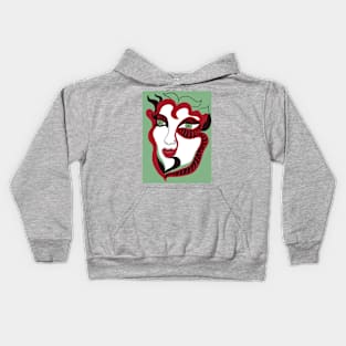 Digital Face Artwork Kids Hoodie